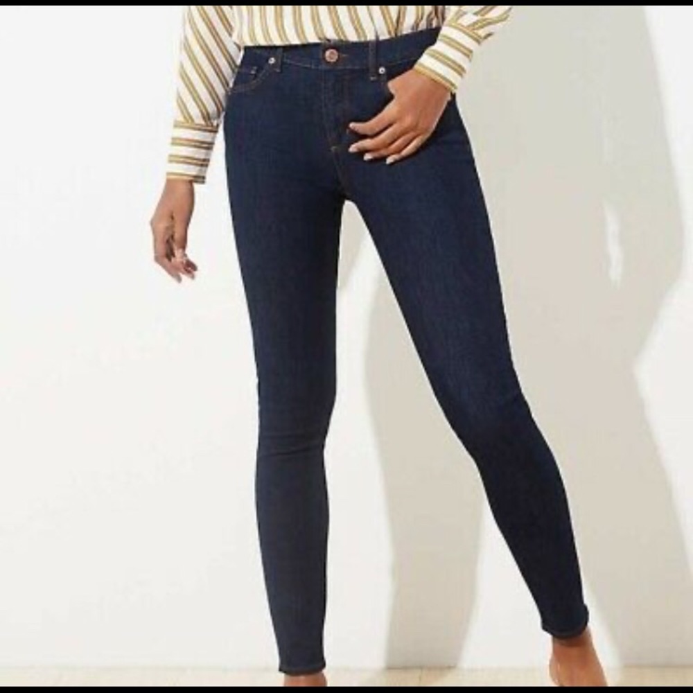 LOFT - Modern Skinny Jeans, Indigo Wash - 25/0
